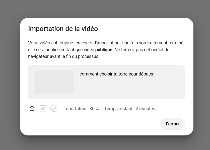 publier ta première vidéo
