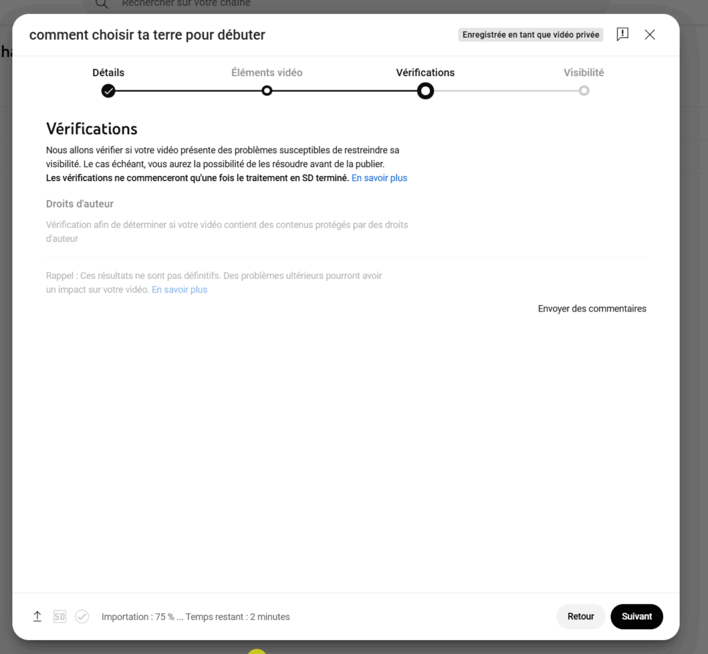 publier ta première vidéo