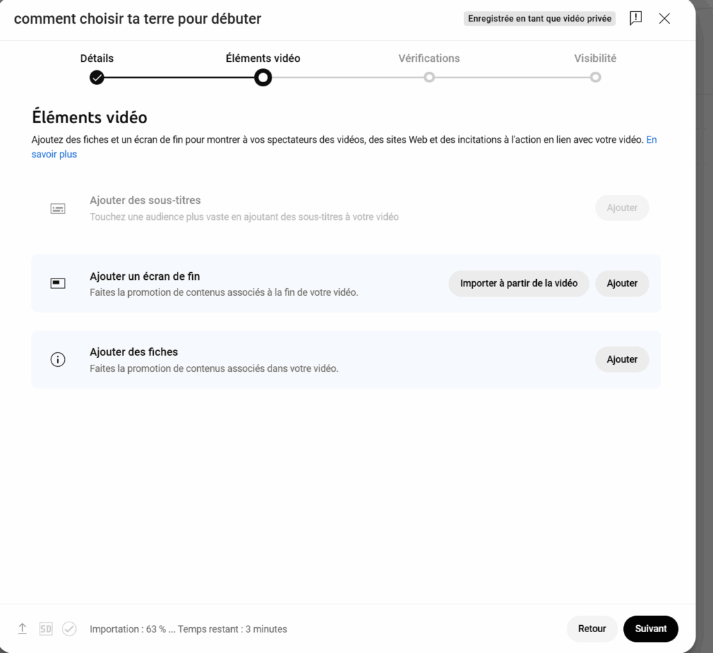 publier ta première vidéo