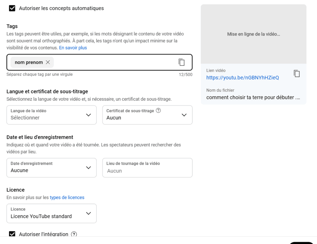 publier ta première vidéo