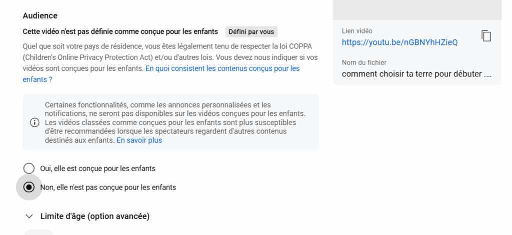 publier ta première vidéo